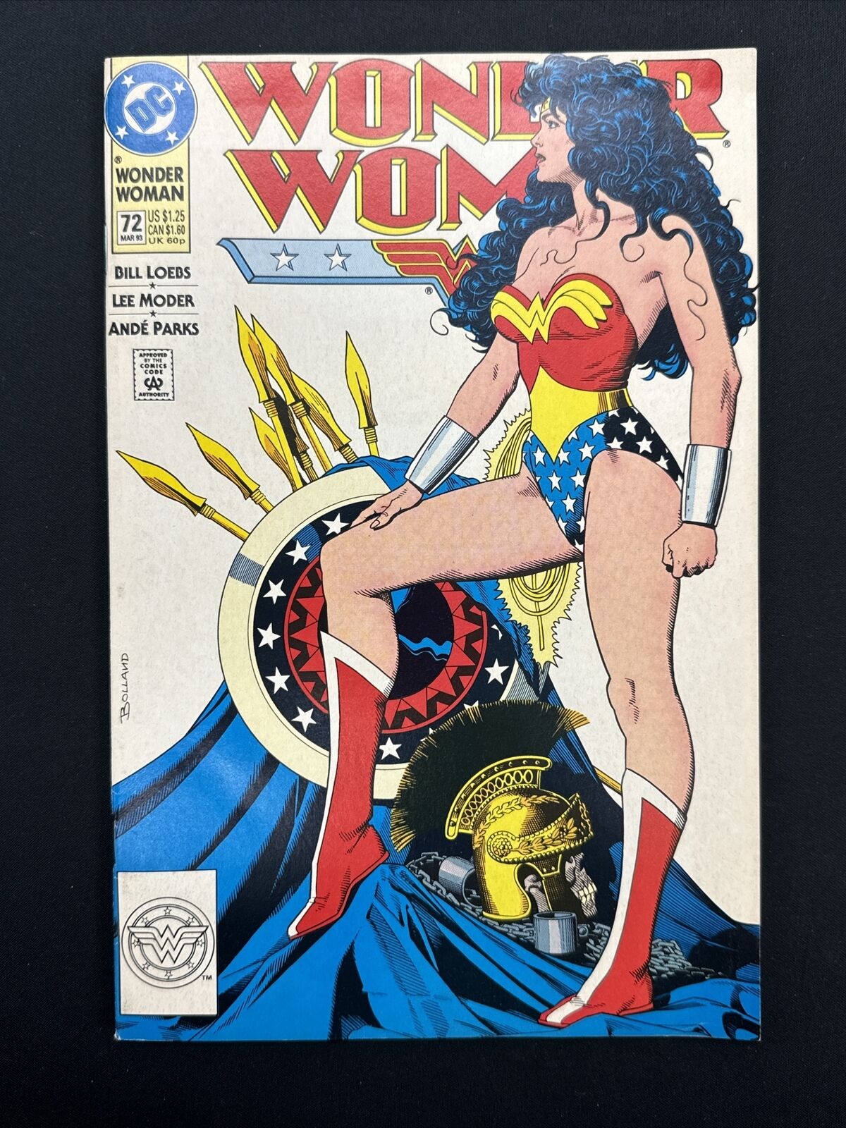 Wonder Woman #72 Newsstand Brian Bolland Cover Art D.C. Comics 1993 No Reserve