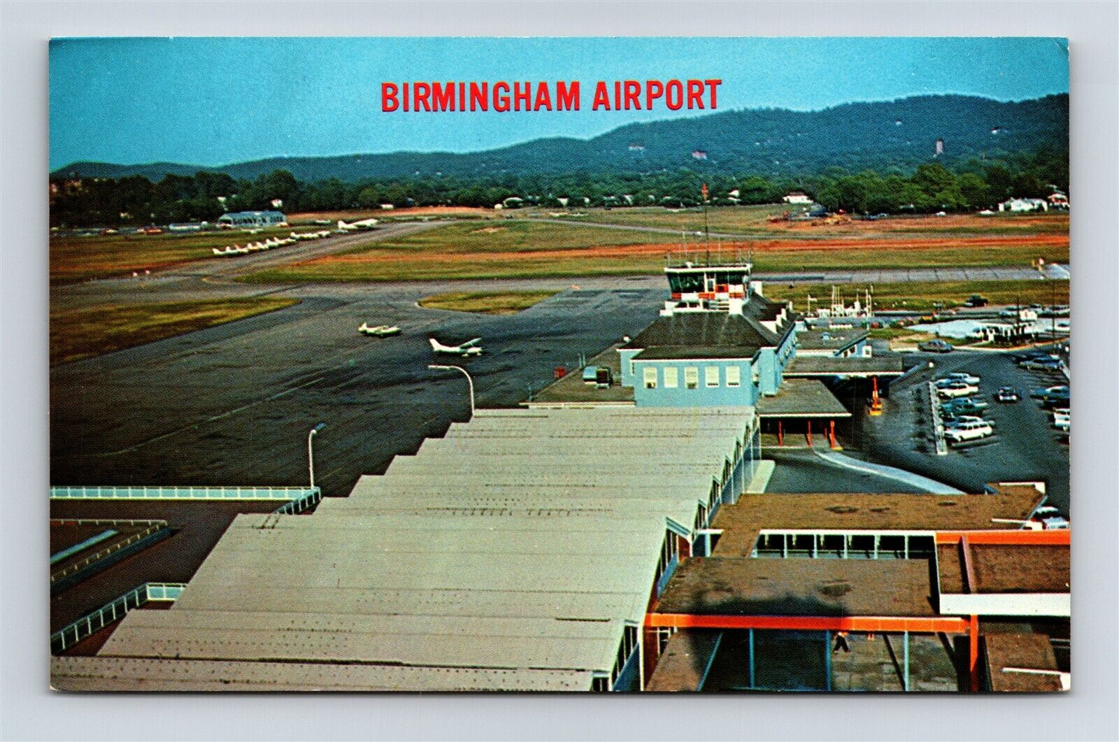 Postcard AL Birmingham Alabama Airport New & Old Air Terminal B46
