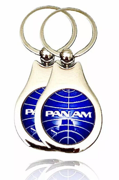 Panam Pan Am Airlines 747 ( 2 PACK) Of KeyChain Logo Key Ring AVIATION AIRLINE