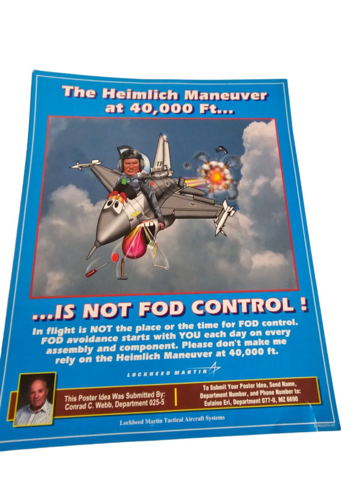 Lockheed Martin FOD Poster FOD Control Heimlich Maneuver