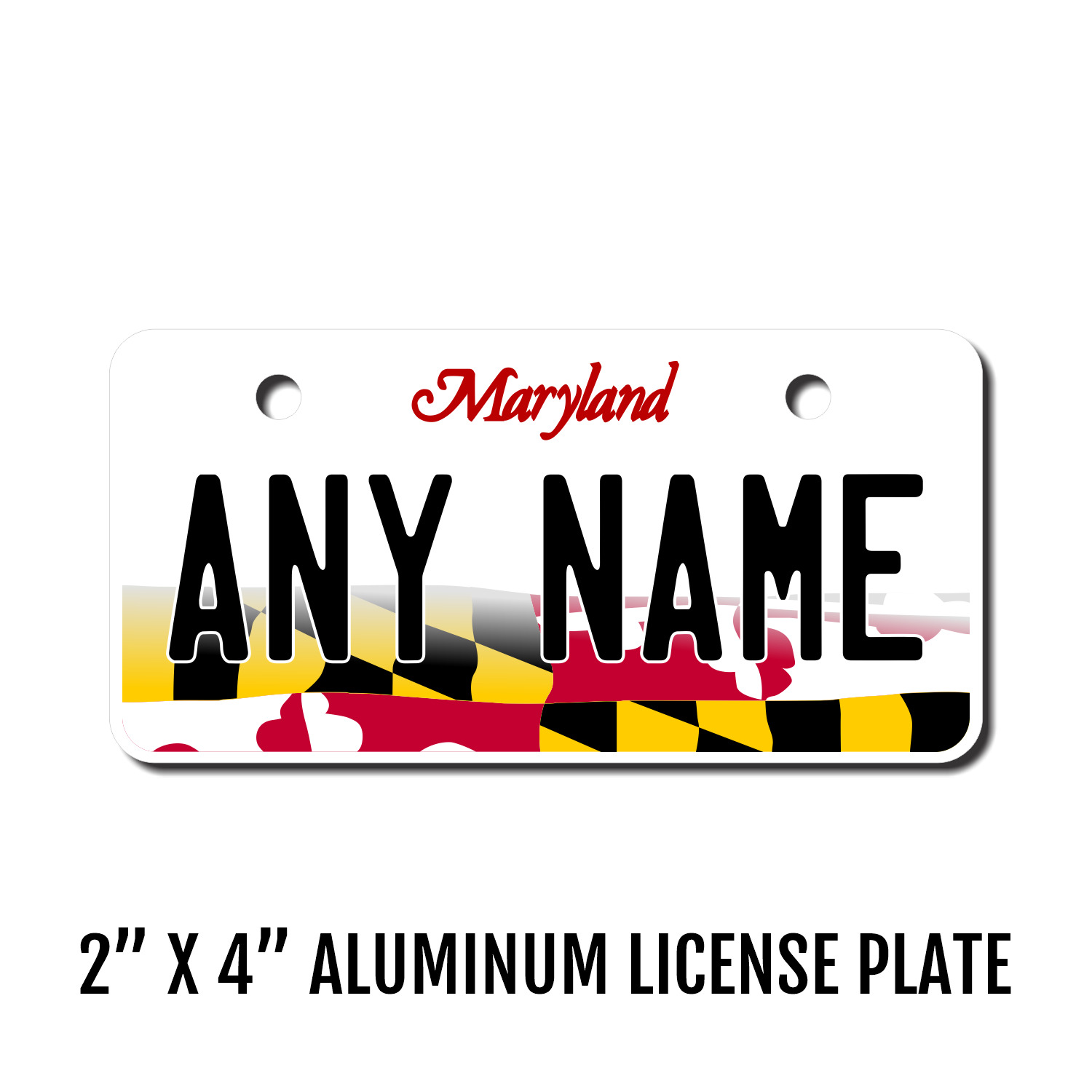Personalized Maryland License Plate 5 Sizes Mini to Full Size 
