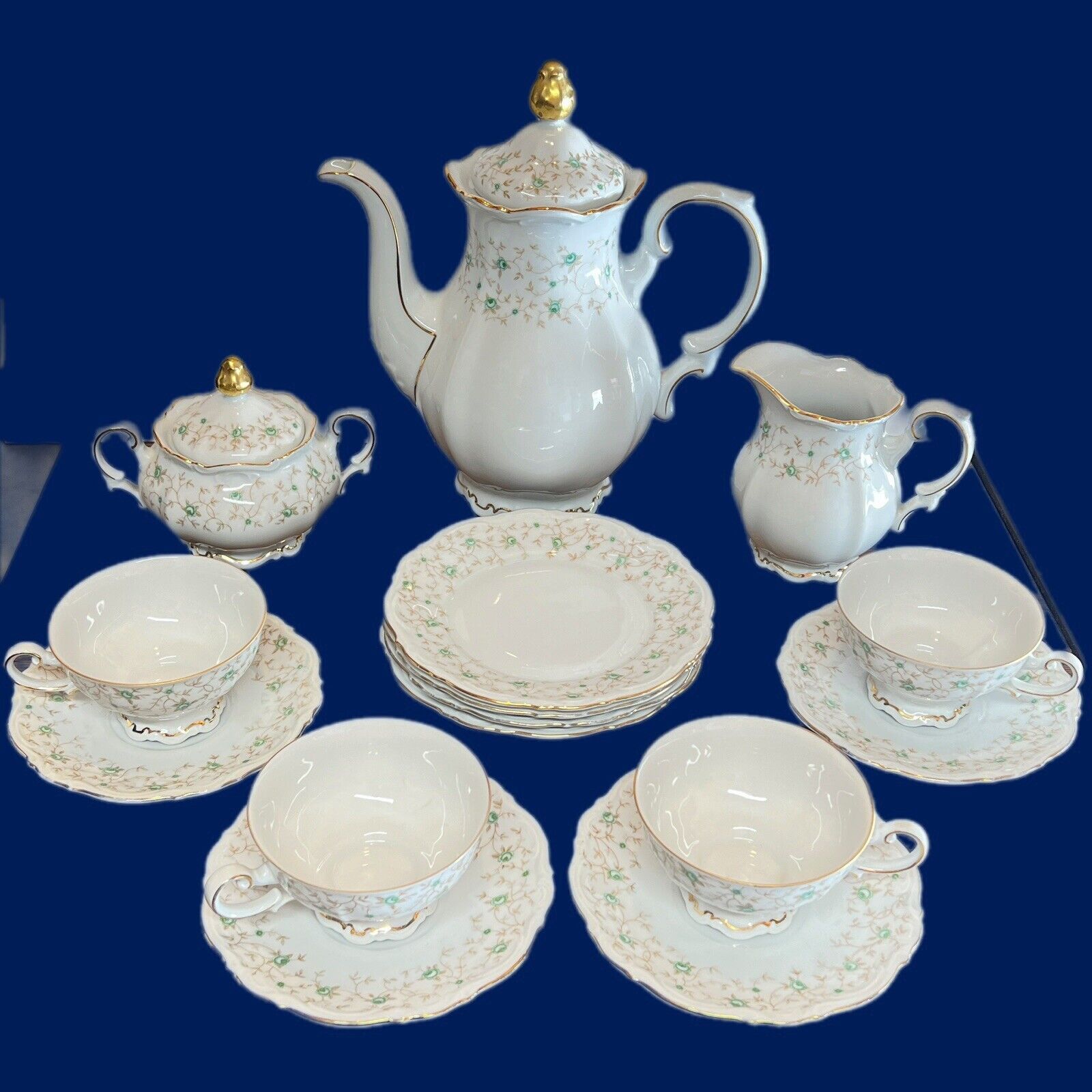 Vintage Mitterteich Bavaria Lady Patricia Germany Tea Coffee Set 13 Pieces Plus