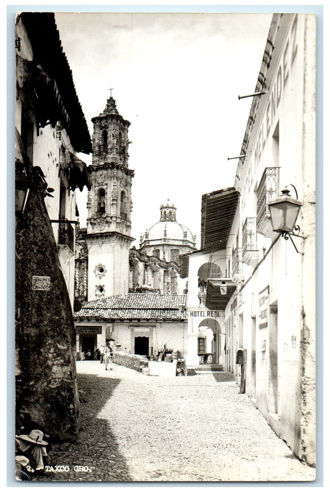 c1940\'s La Asturiana Hotel Buildings Taxco Guerrero Mexico RPPC Photo Postcard