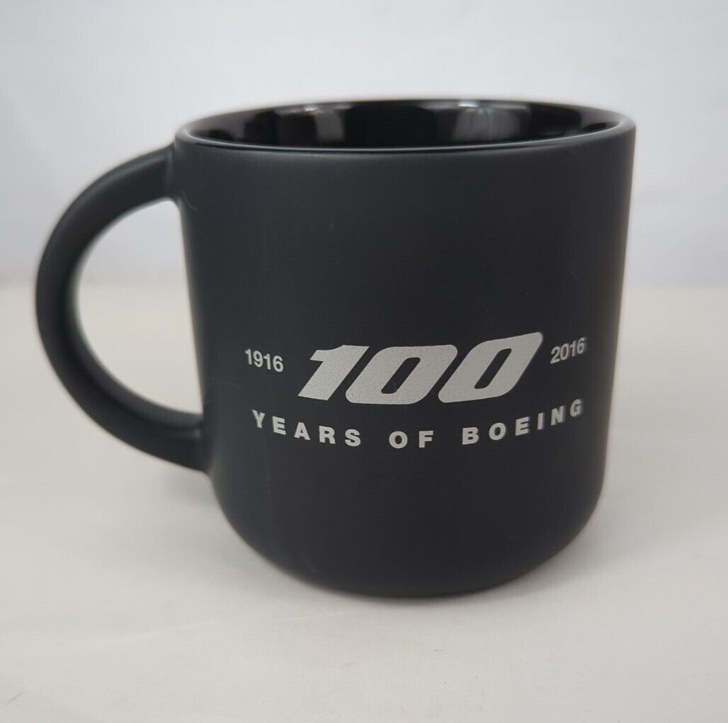 Boeing Aircraft 100 Years 1916 2016 Black Coffee Mug Cup