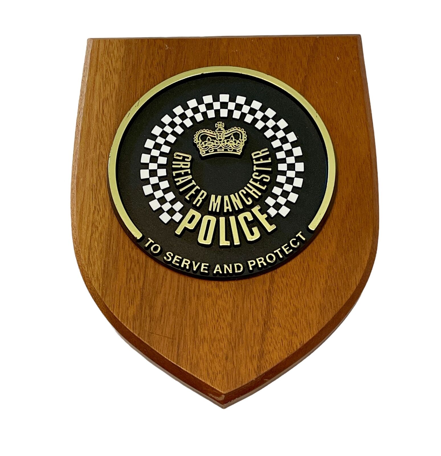 Greater Manchester Police Crest Badge Wood Plaque UK England United Kingdom