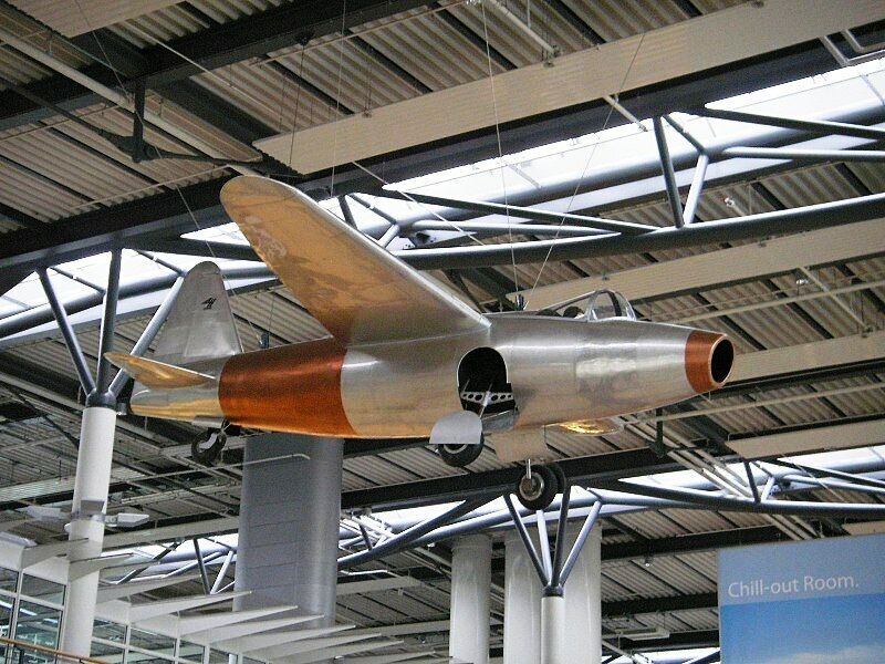 He 178 Heinkel Experimental Airplane Desktop Kiln Wood Model Small 