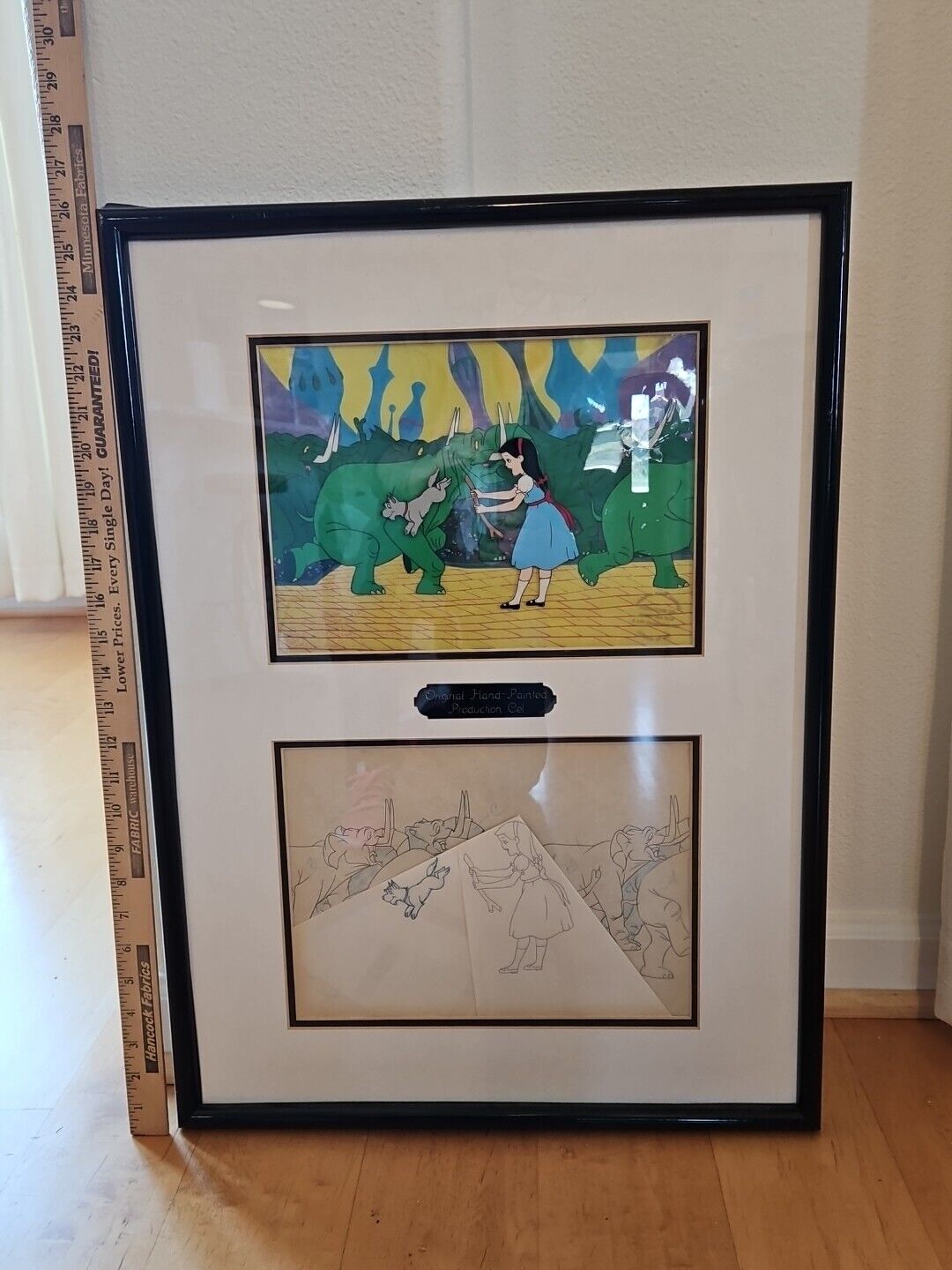 VTG 1973 Original Hand Painted Production Cel Drawing JOURNEY BACK TO OZ Cartoon