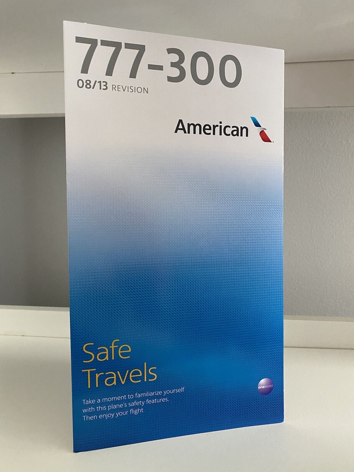 American Airlines Boeing 777-300ER Safety Card