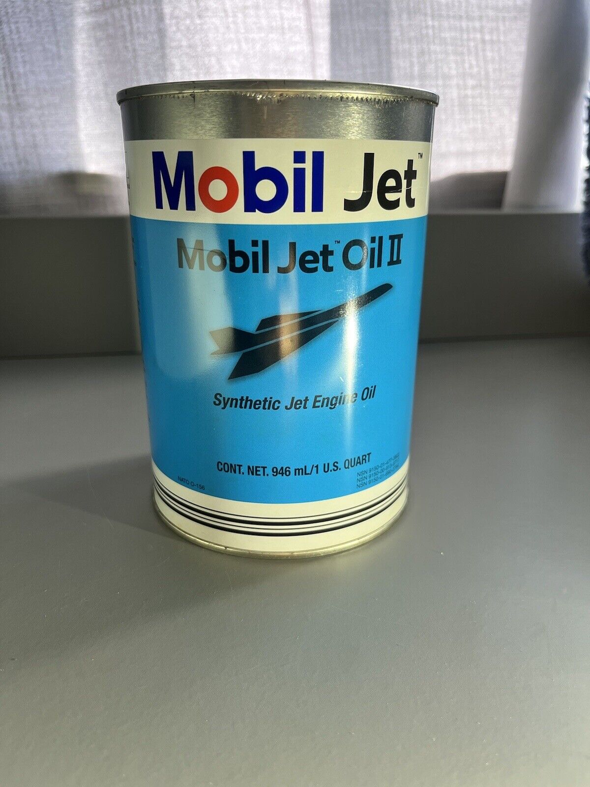 New  MOBIL Jet Oil II Synthetic Jet Engine Oil Aviation Turbine Can