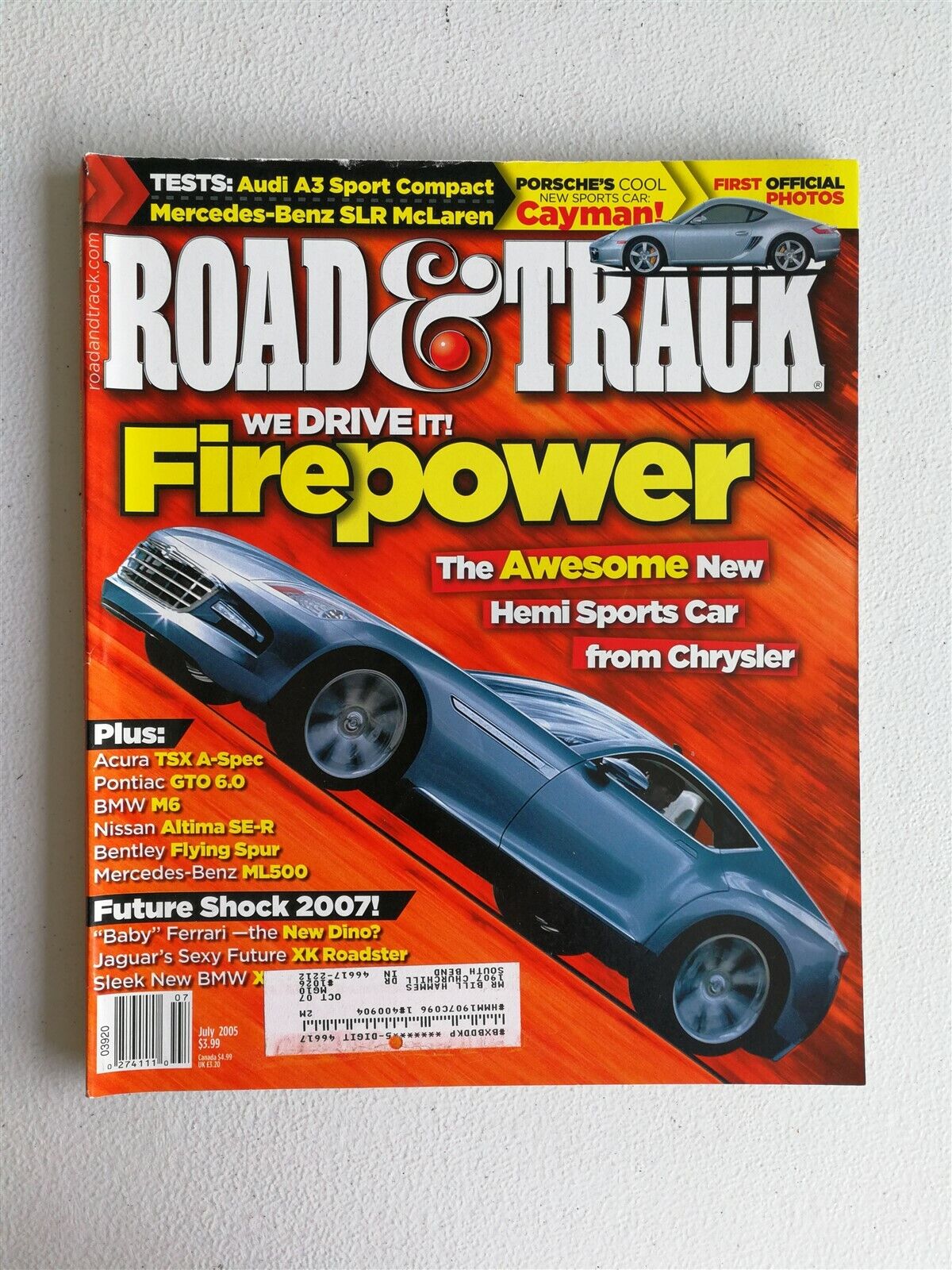 Road & Track July 2005 - Chrysler Firepower - BMW M6 - Mercedes-Benz ML500 