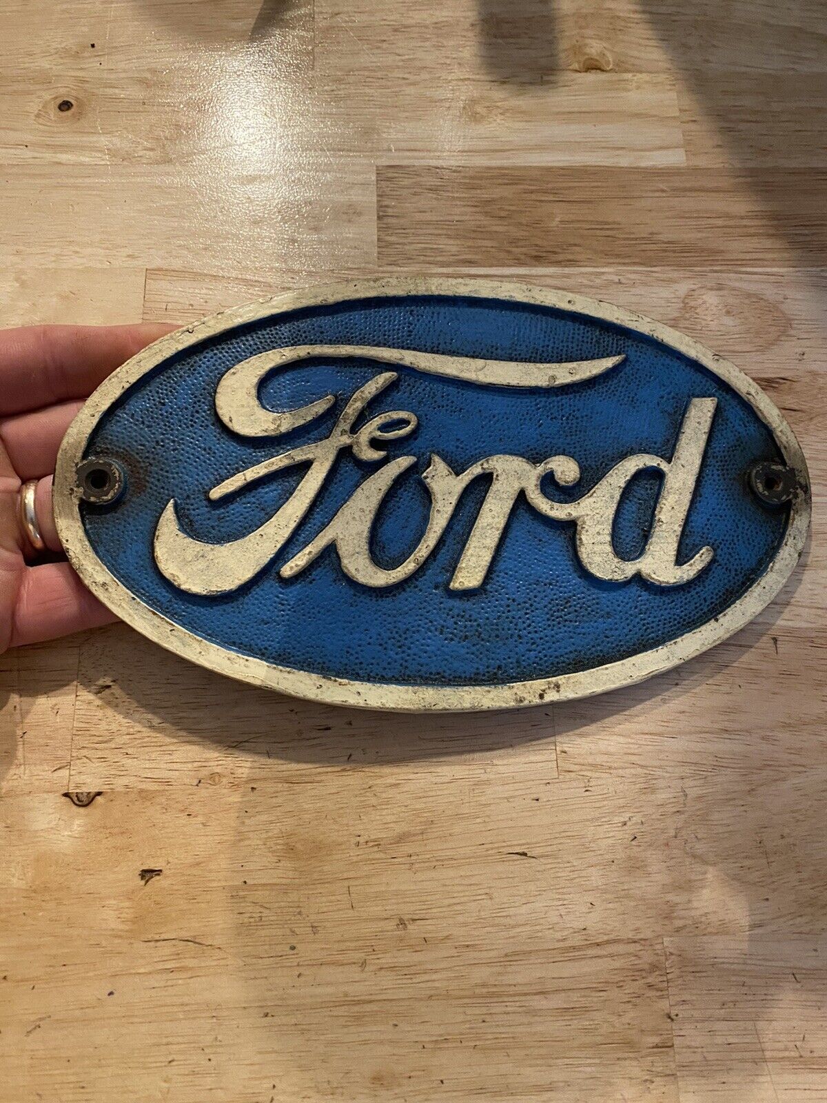 Henry Ford Motor Plaque Sign Patina Hotrod Mustang Auto Truck SOLID CAST IRON