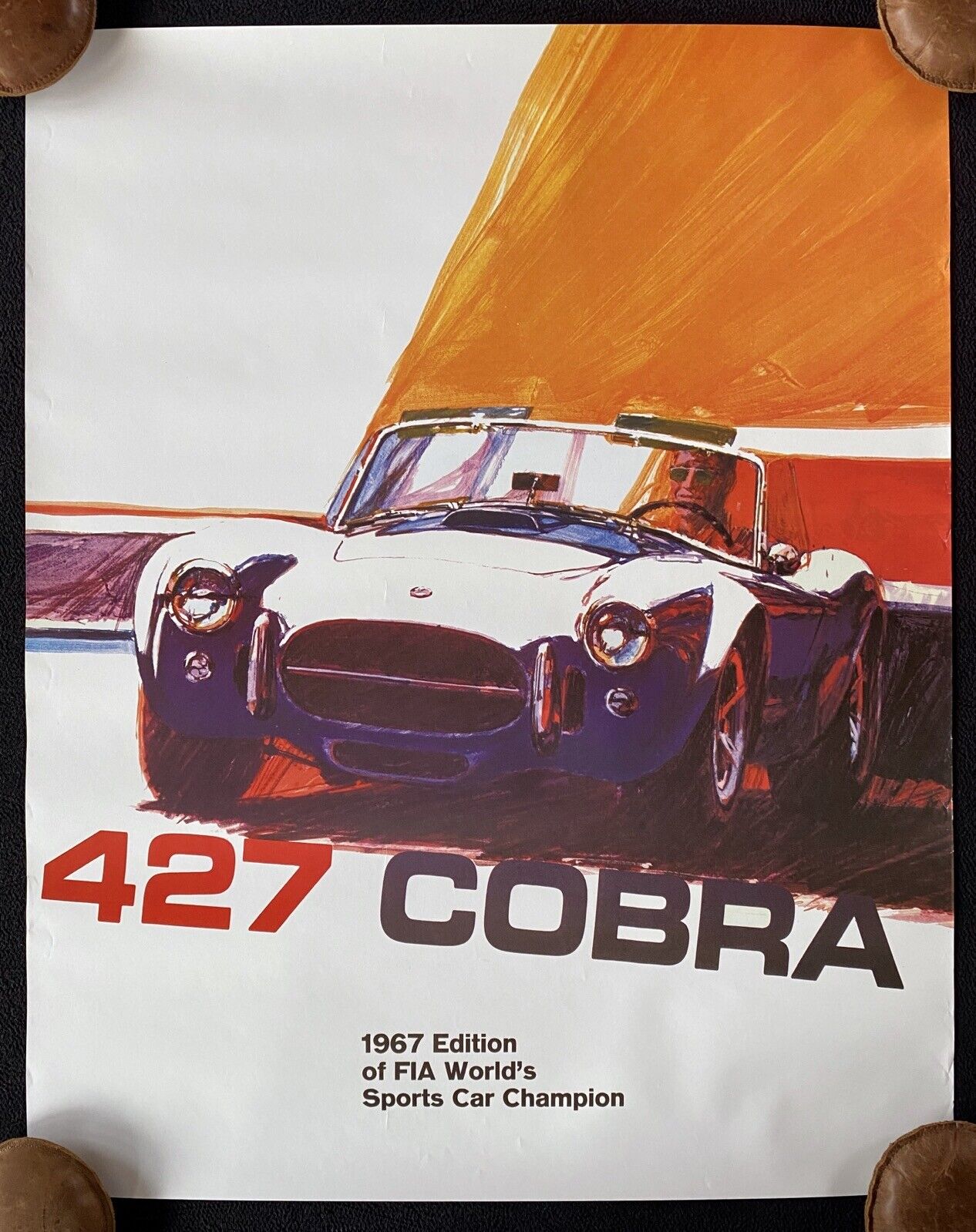 SHELBY 427 COBRA 1967 FIA World Sports Car Championship Poster Early Reissue