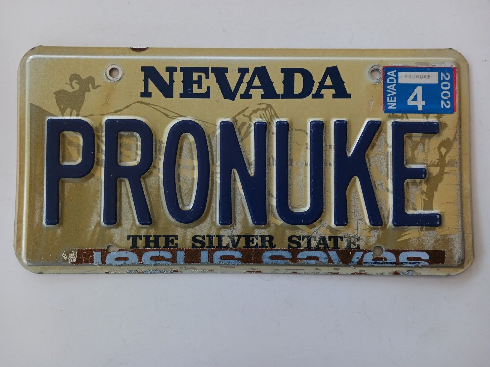 2002 Nevada Personalized Vanity License Plate PRONUKE
