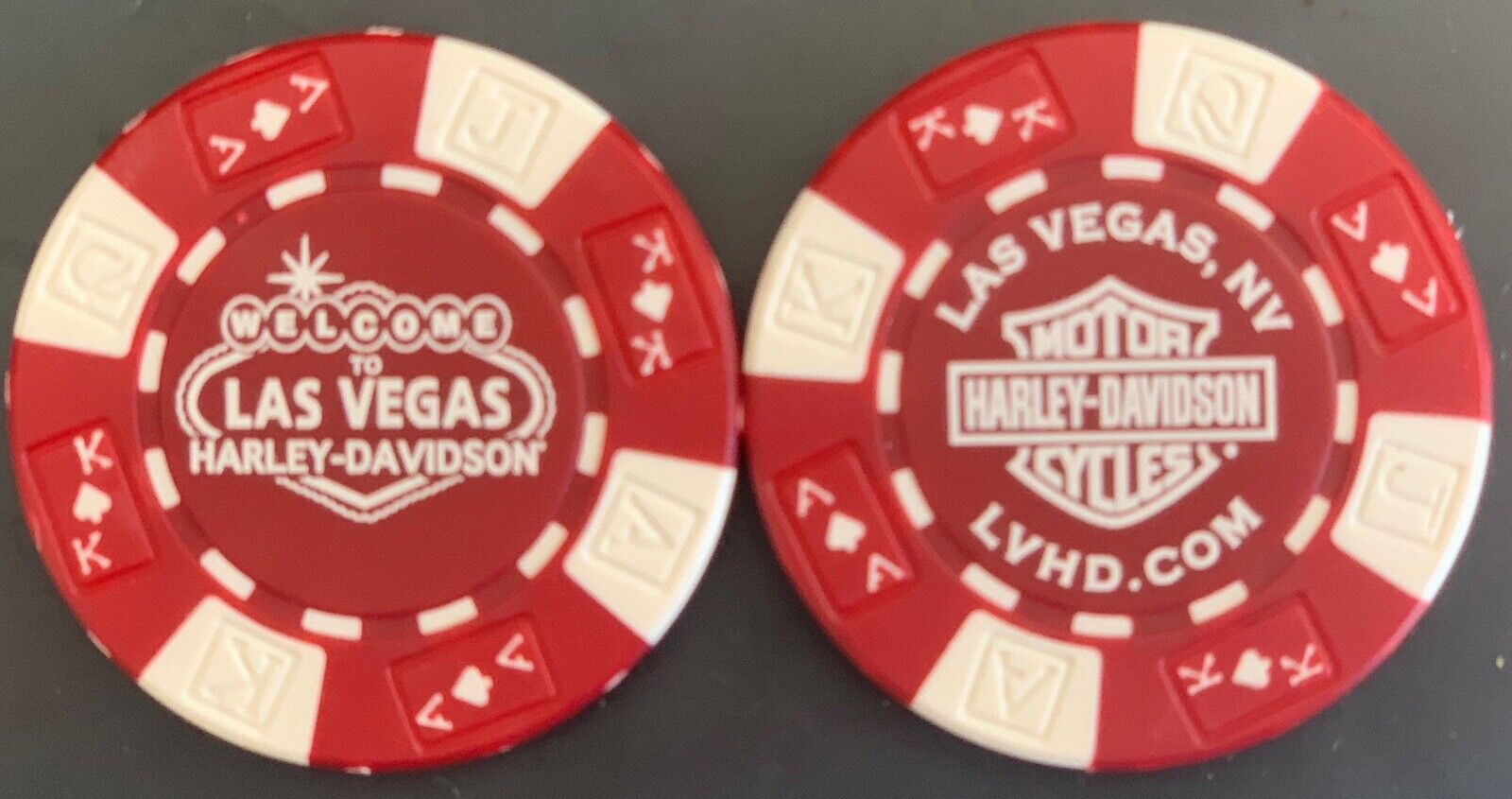 Las Vegas Harley-Davidson® in Las Vegas, NV Collectible Poker Chip Red/White