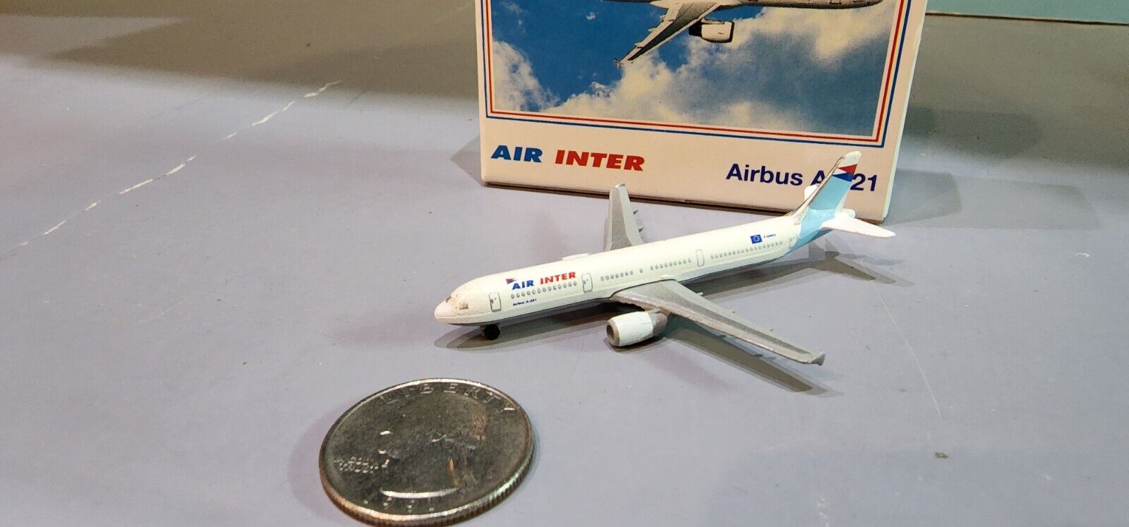 SCHABAK AIR INTER A321 1:600 SCALE DIECAST METAL MODEL