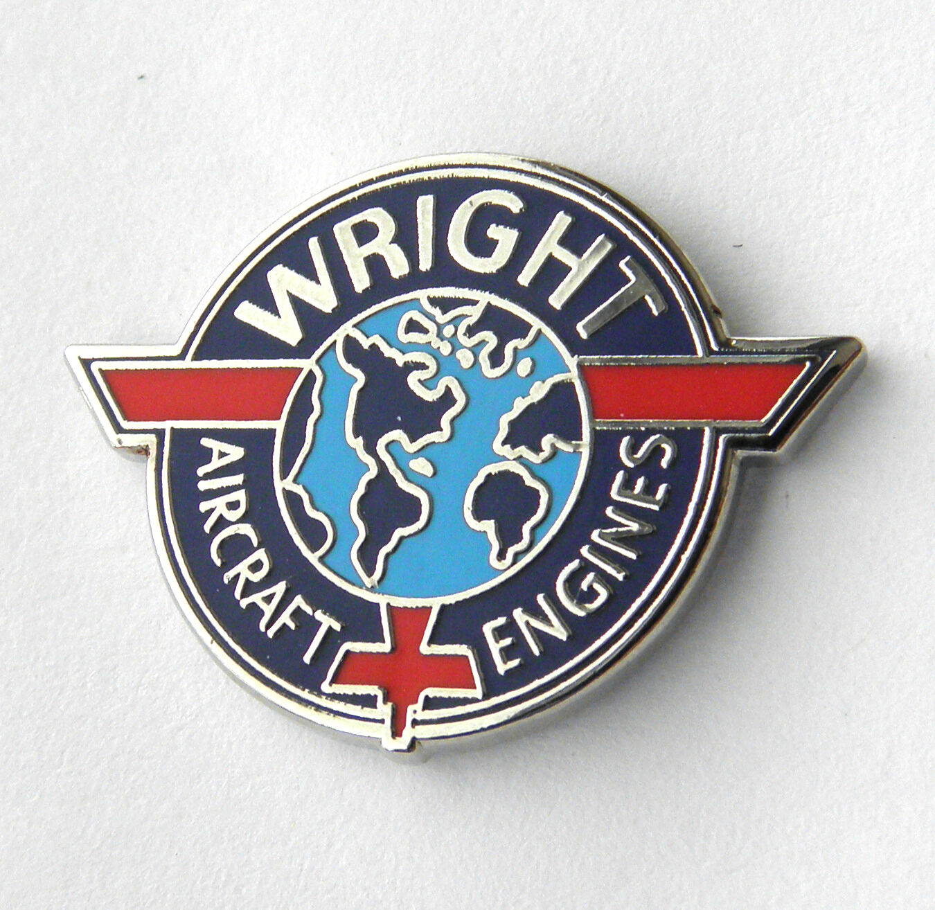 WRIGHT AIRCRAFT ENGINES AVIATION LAPEL PIN BADGE 3/4 INCH