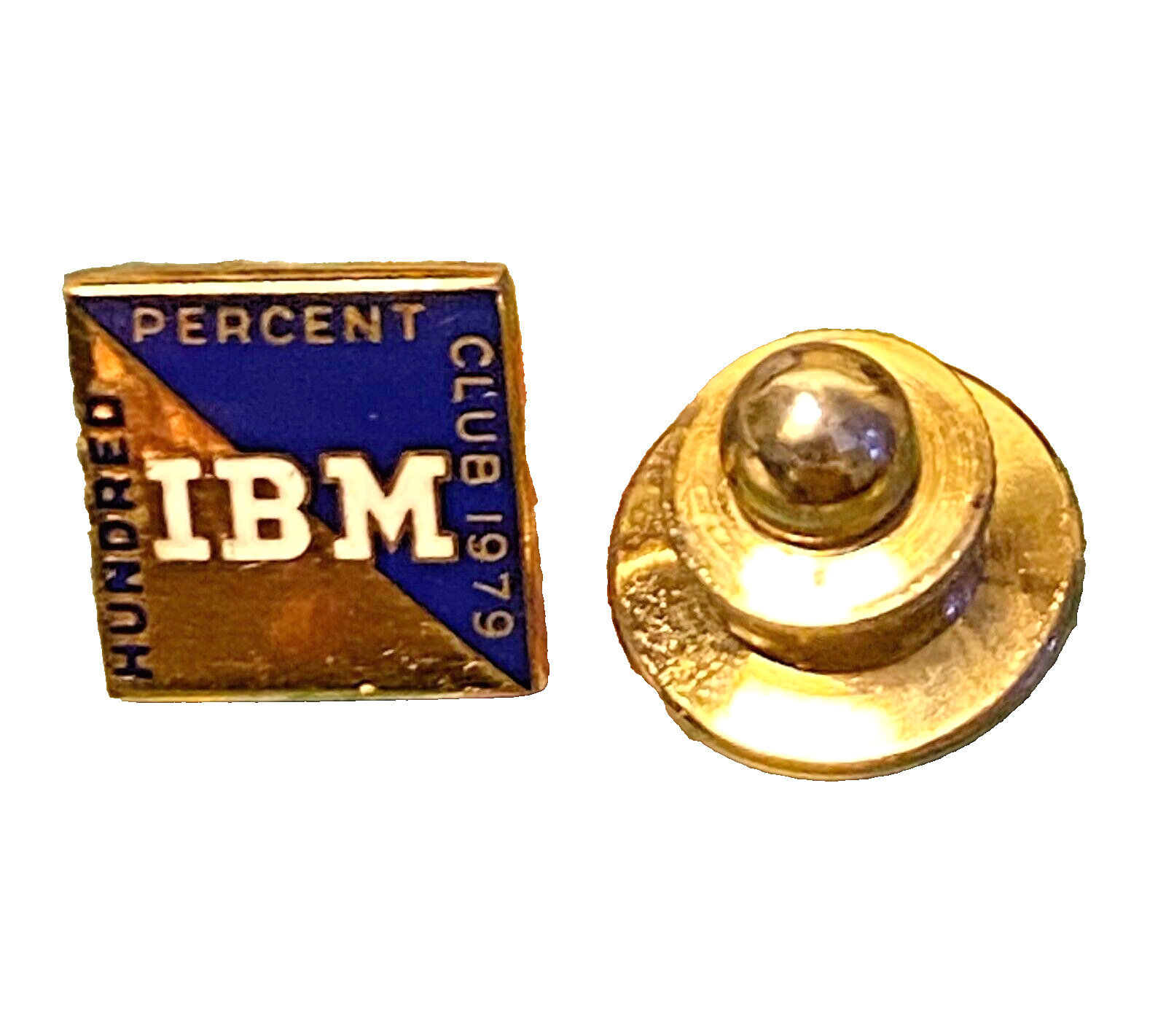 VINTAGE 1979 IBM HUNDRED PERCENT CLUB 10k GOLD 0.033 ozt COLLECTIBLE LAPEL PIN