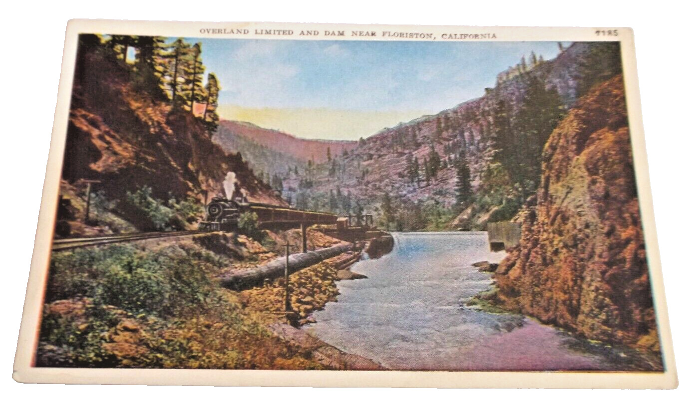 1908 SOUTHERN PACIFIC OVERLAND LIMITED POST CARD FLORISTON CALIFORNIA
