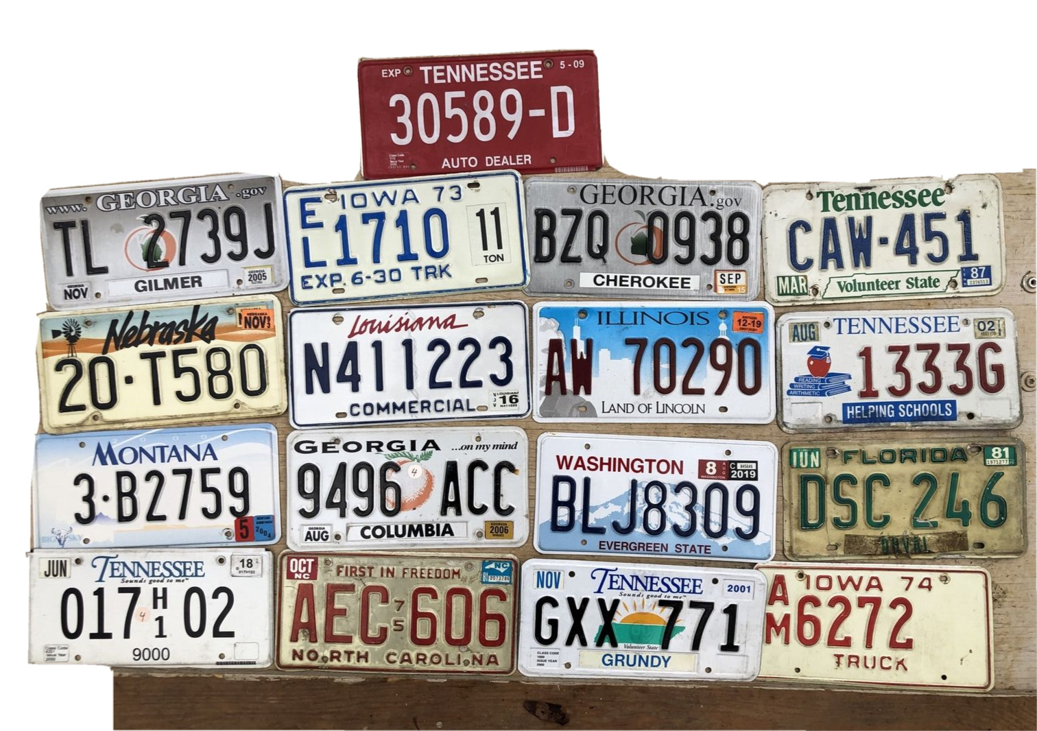 17 Assorted Expired License Plates