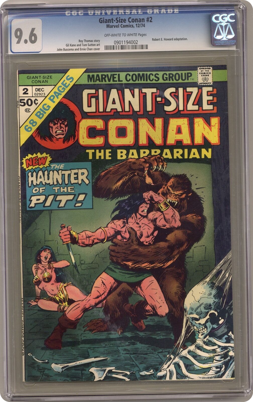 Giant Size Conan #2 CGC 9.6 1974 0901194002