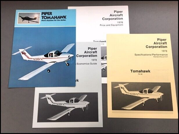 1978 Piper Tomahawk Airplane Aircraft Vintage Sales Brochure Catalog SET