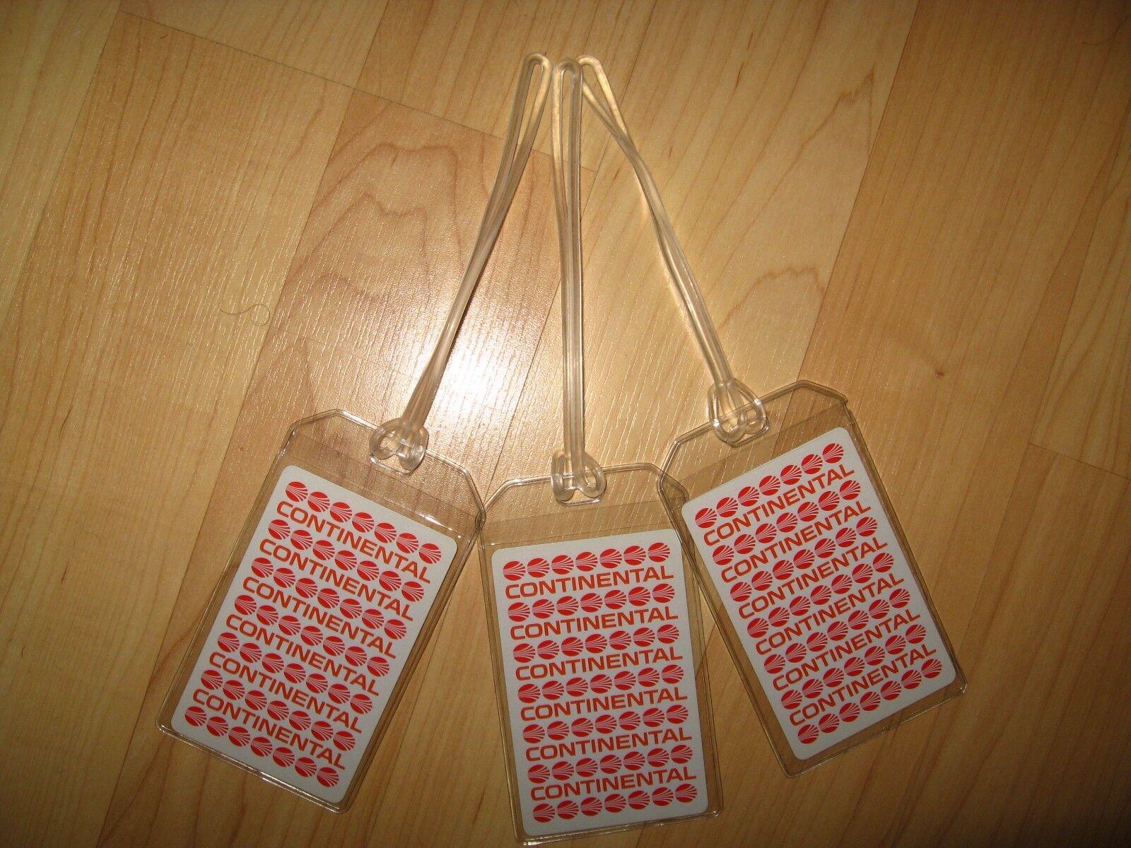 Continental Airlines Luggage Tags - Vintage Playing Card CO CAL Name Tag Set (3)