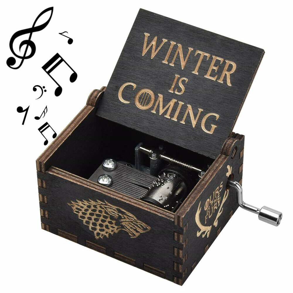Retro Wooden Music Box Harry Potter Hand Cranked Kids Lovers Birthday Xmas Gifts