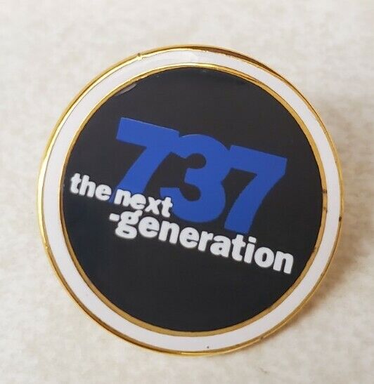 Boeing 737 The Next Generation Round Lapel Hat Pin Tie Tack