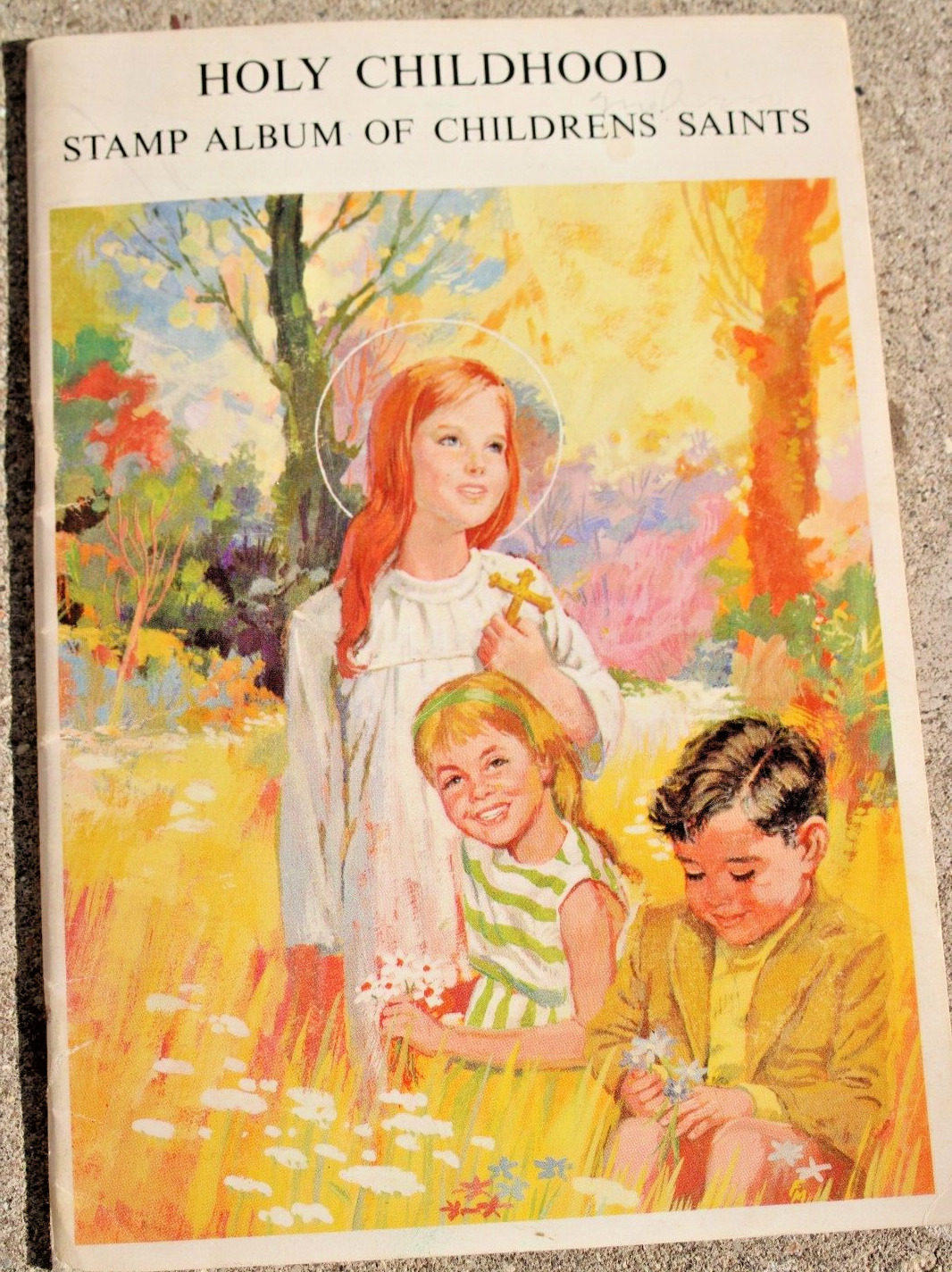 1964 Catholic Holy Childhood Stamp Album of Children's Saints with Stamps SSPB