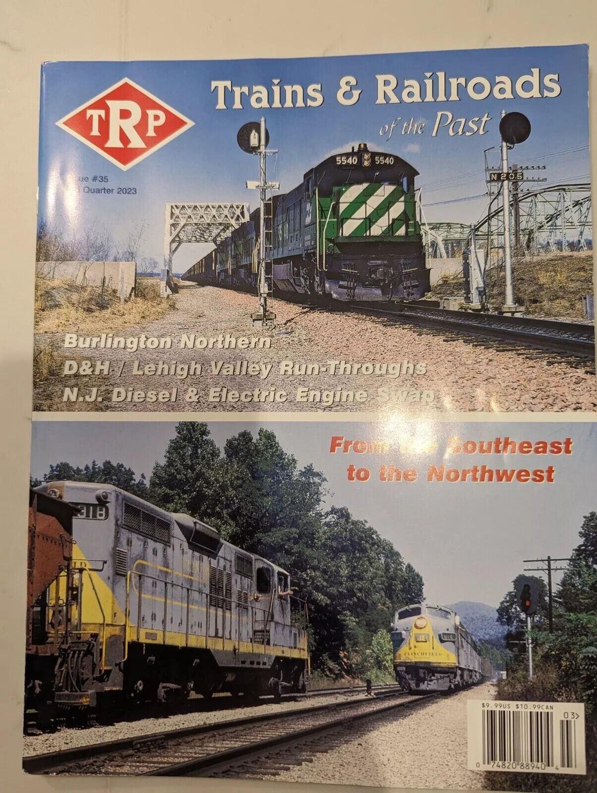 TRP Trains & Railroads of the Past #35 2023 3rd Qtr: BN, D&H, NJ Electric - Dies