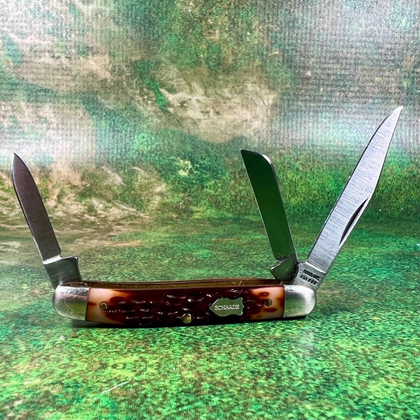 Vintage Schrade USA 808 Jr Stockman Knife, NOS, 80's