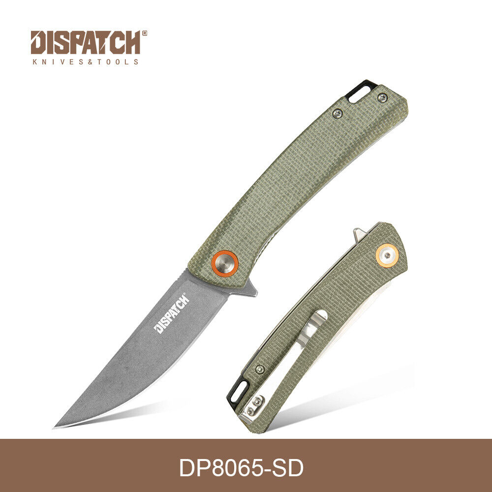4'' Camping Pocket Knife Folding Knife Anti-rust 8Cr Blade w/Micarta Handle EDC