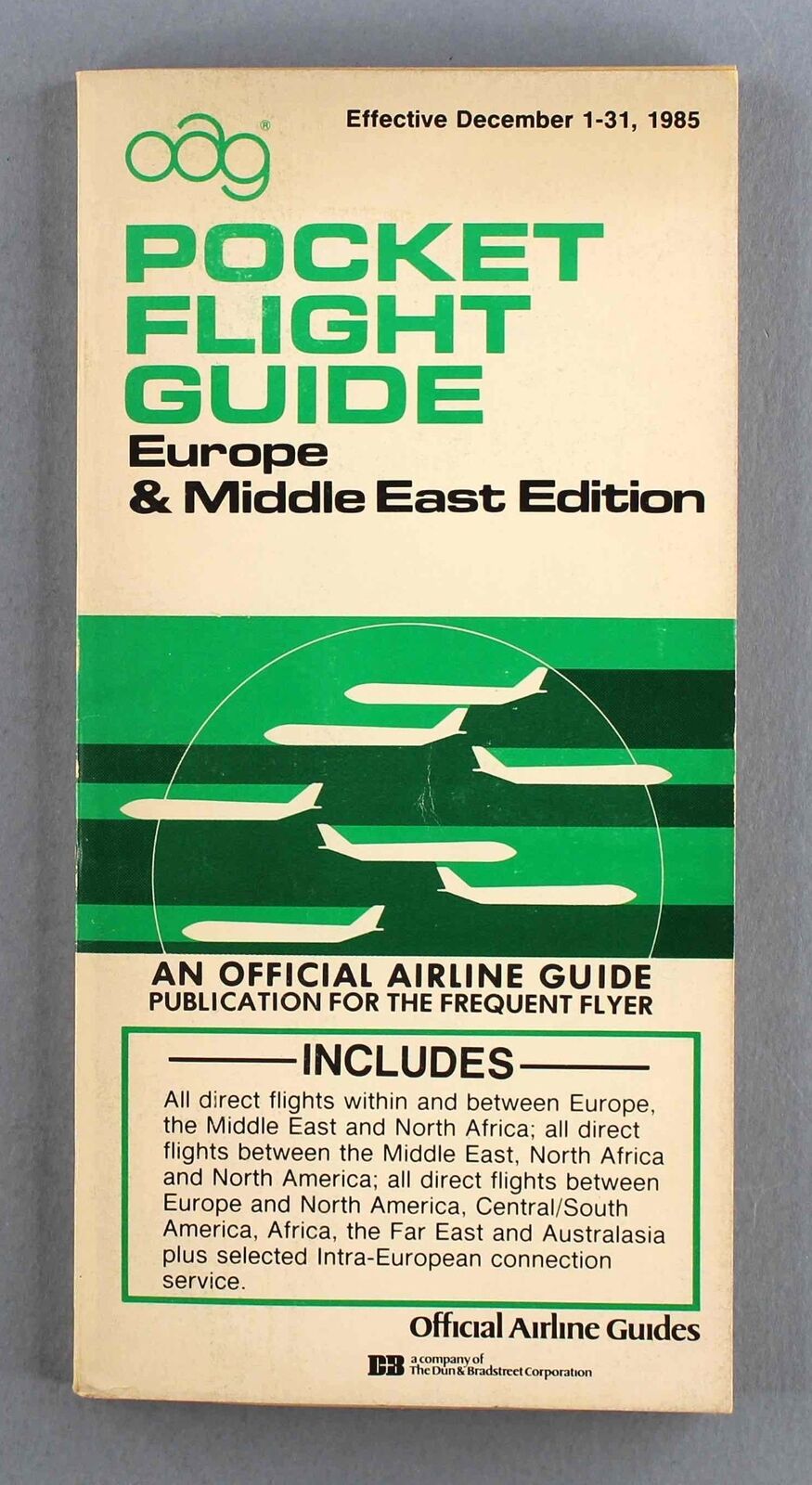 OAG EUROPE & MIDDLE EAST POCKET FLIGHT GUIDE DECEMBER 1985 AIRLINE TIMETABLE