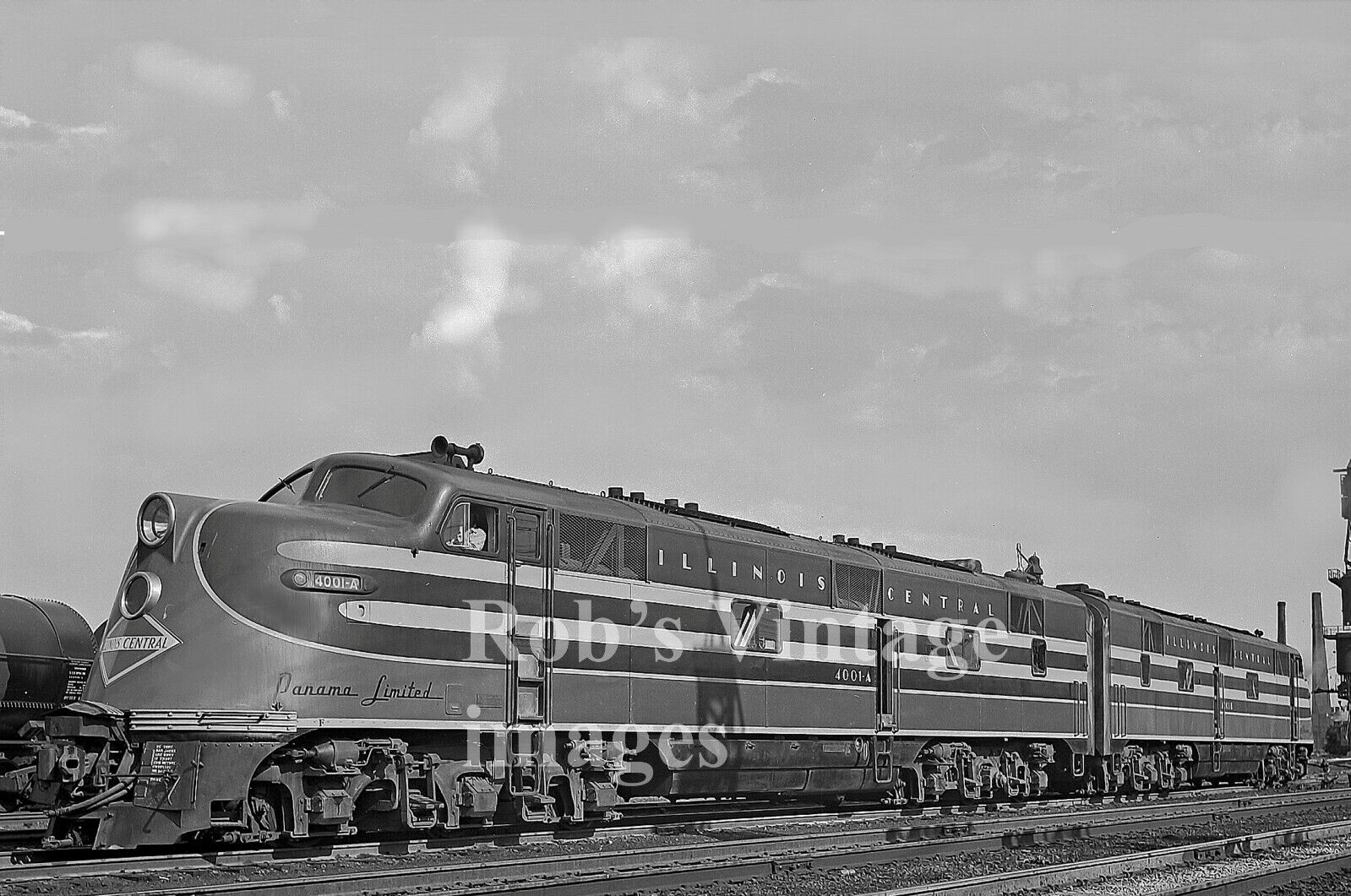 Illinois Central Photo Panama Limited E6A Locomotive 4001A Railroad train s