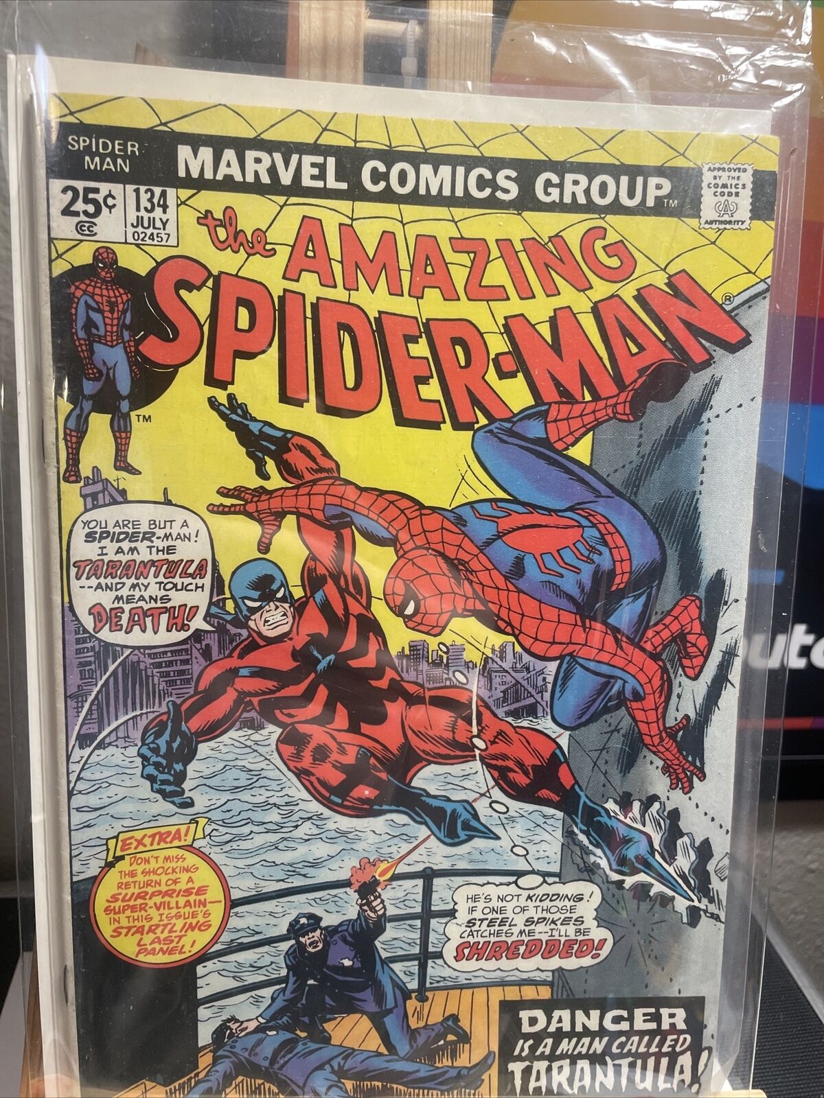 Amazing Spider-Man #134 (Marvel 1974) Key 1st Appearance Tarantula 2nd Punisher