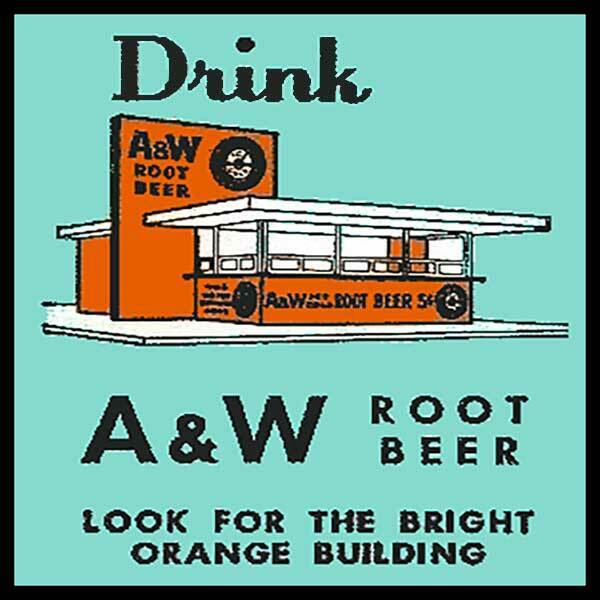 Fridge Magnet - A&W Root Beer Drive Ins Look For The Orange Building