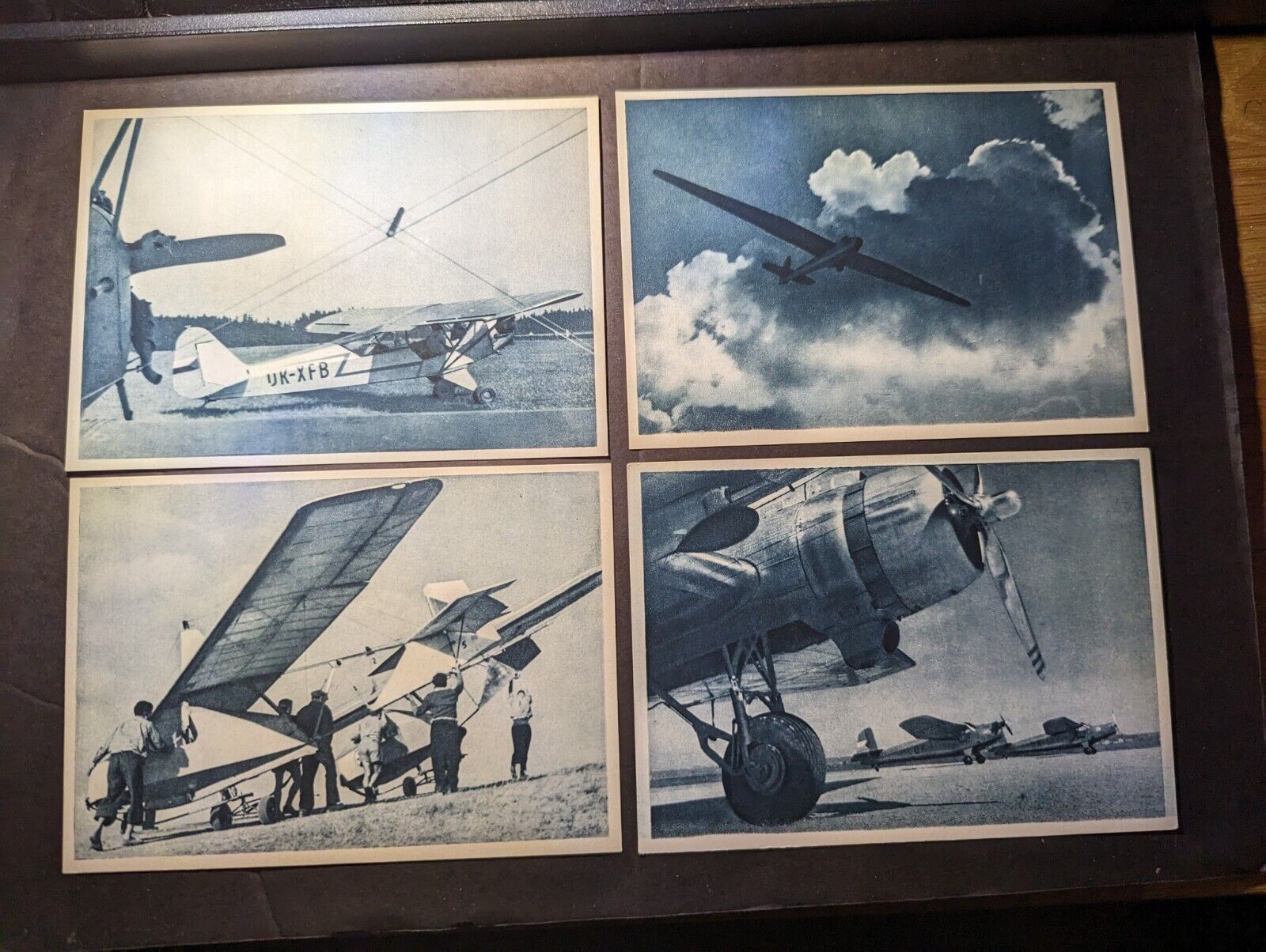 Lot of 8 Czechoslovakia Aviation RPPC Postcards Aero Club