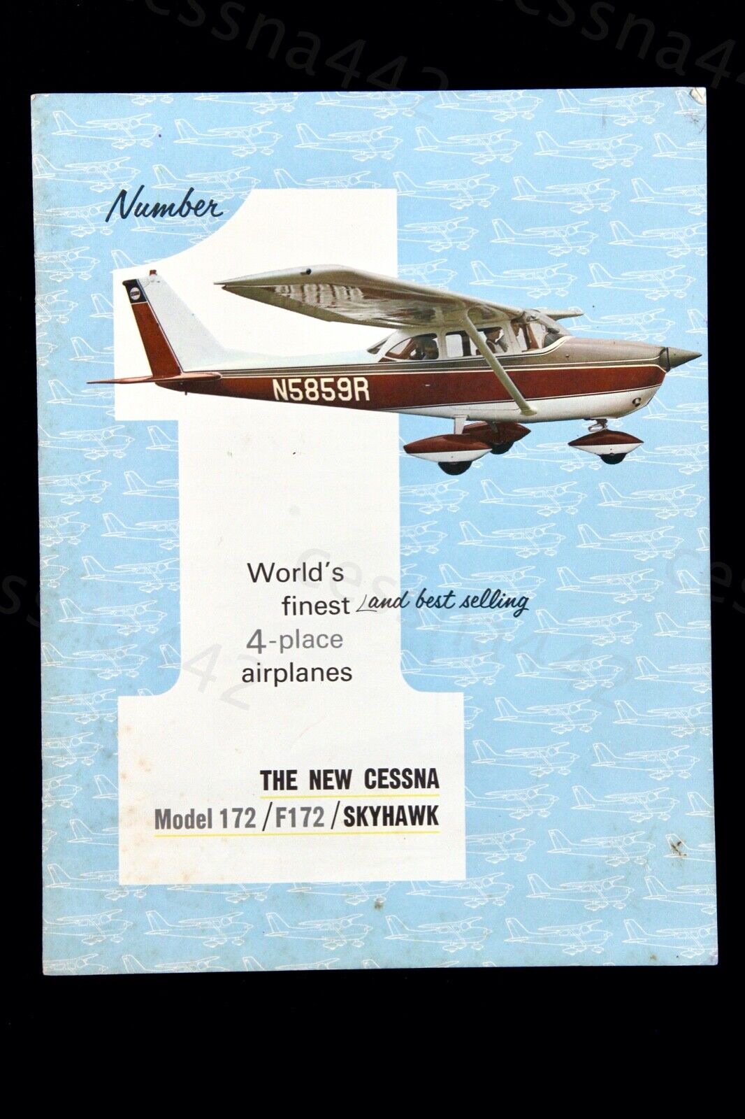 CESSNA Factory OEM - 172 - F172 Skyhawk Color Brochure Vintage Rare USA Gift