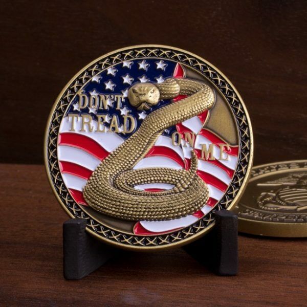 Don't Tread On Me Marine Corps Challenge Coin