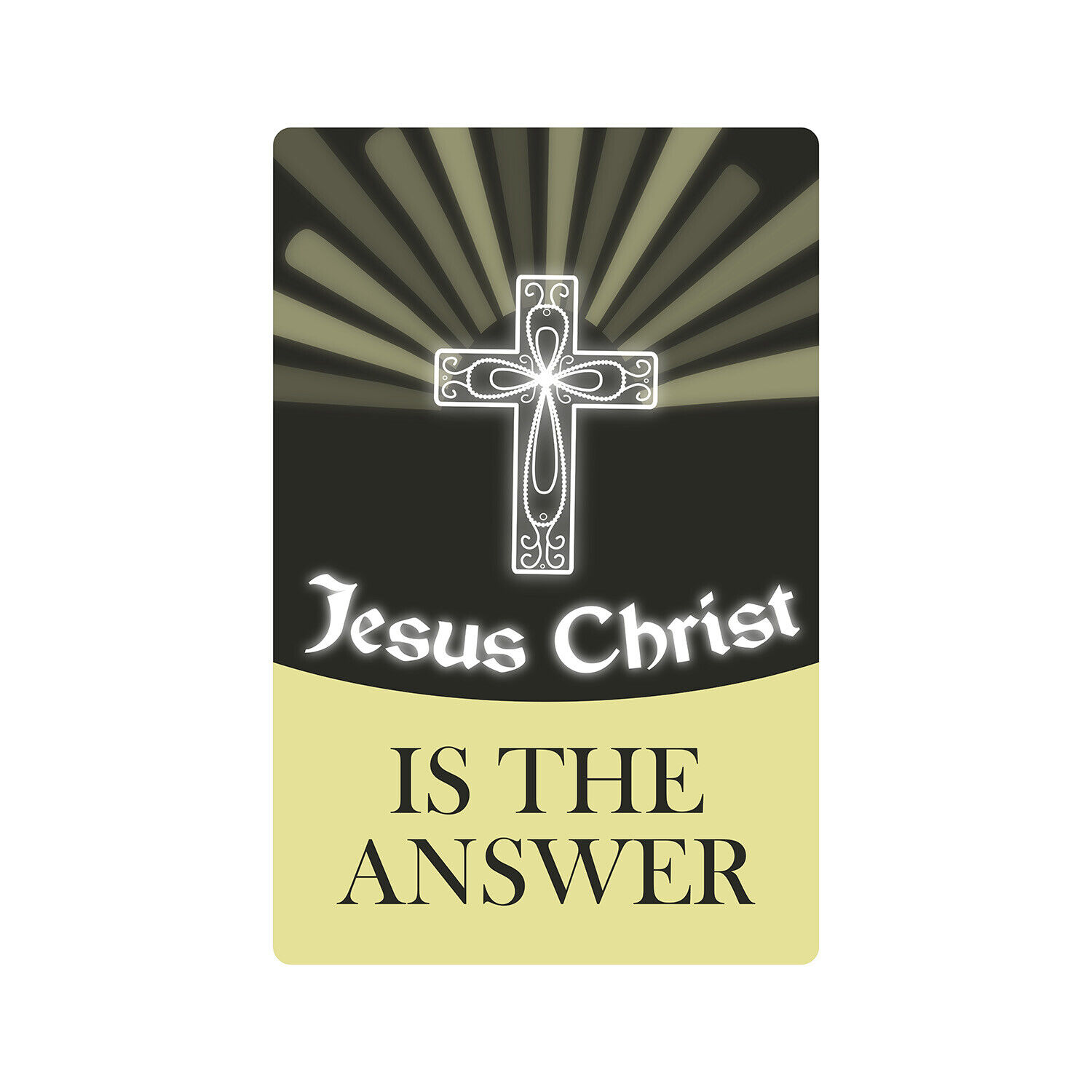 JESUS CHRIST IS THE ANSWER Sign Or Decals religion belief church jesus