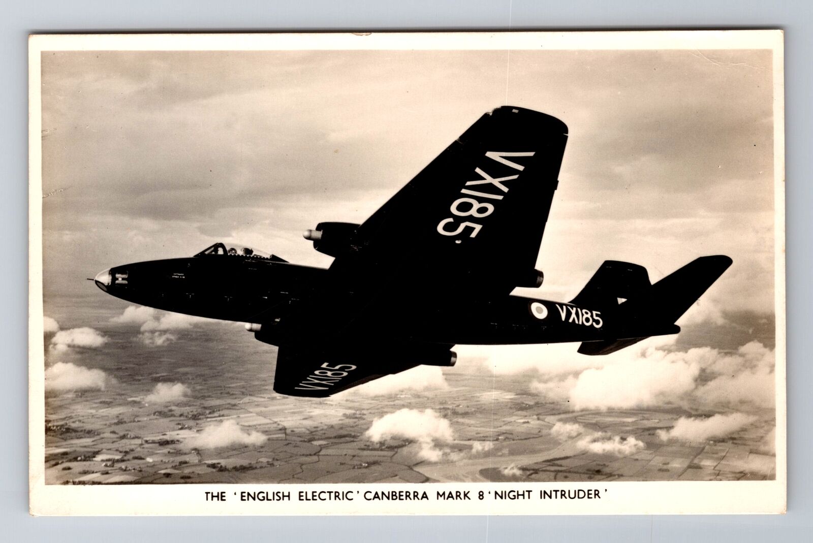 English Electric Canberra Mark 8, Transportation, Antique Vintage Postcard