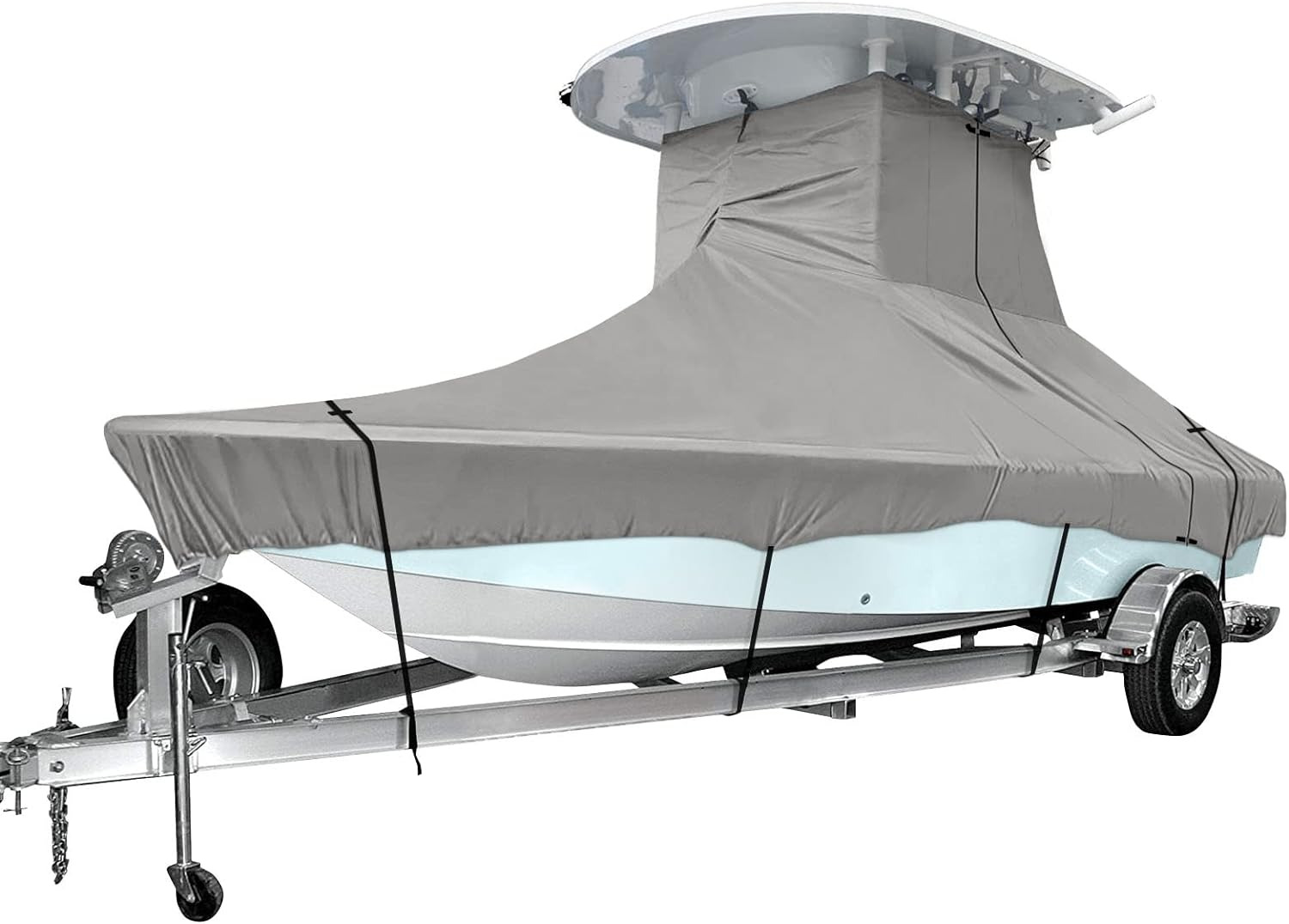 Icover T Top Boat Cover, for 17Ft-19Ft Long Center Console Boat with T-TOP Roof,