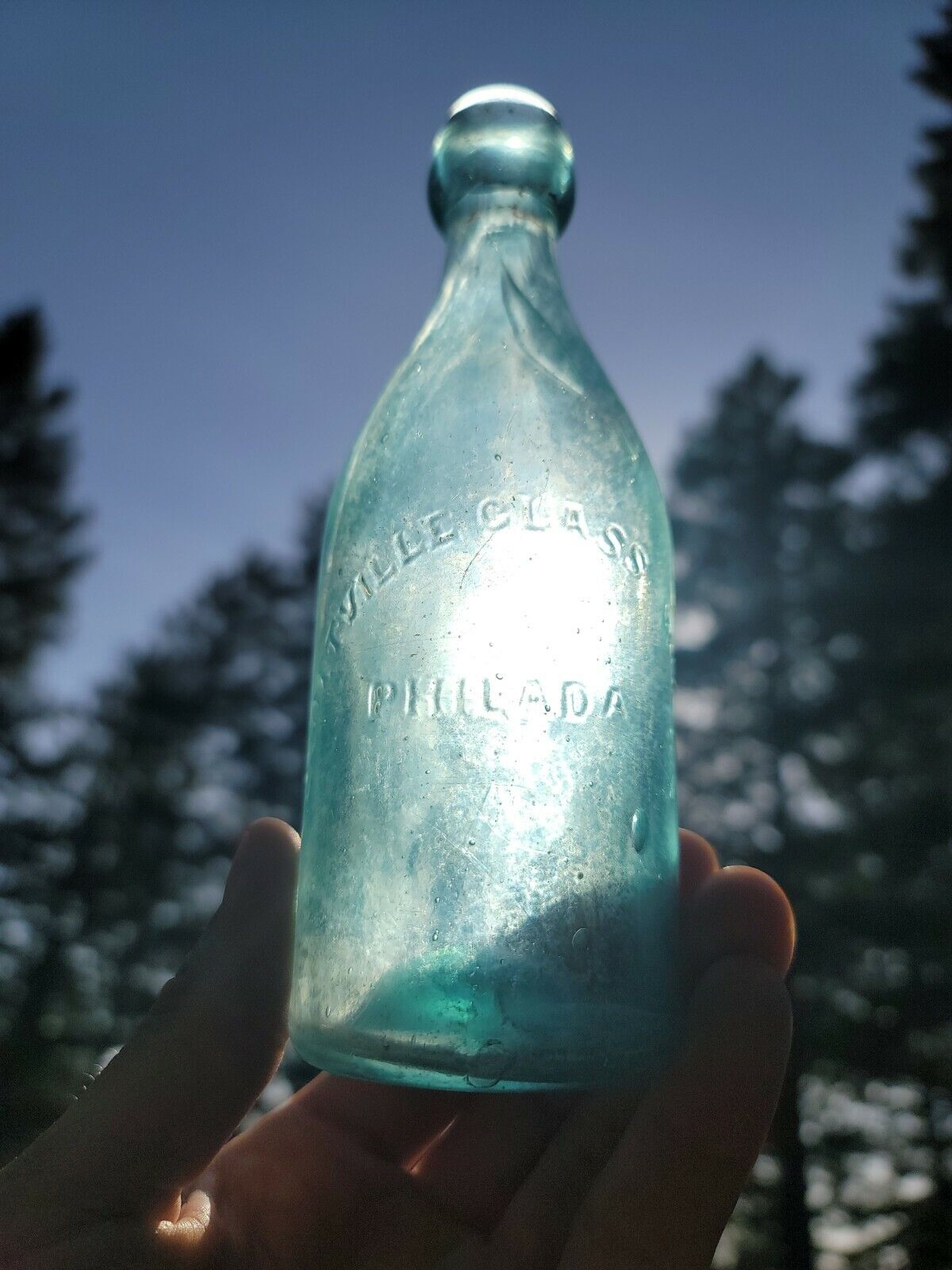 1870s Philadelphia Pennsylvania Soda Bottle☆Antique Dyottville Glass Works Soda