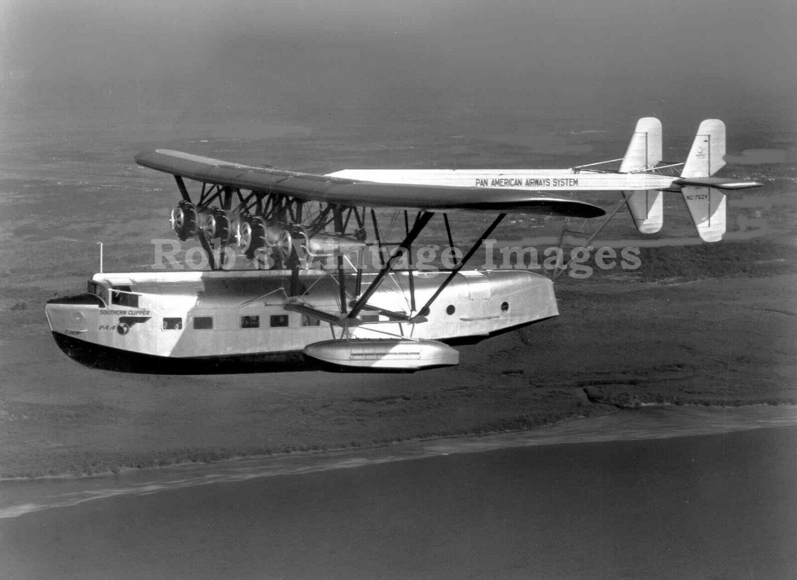 Pan Am Clipper photo Sikorsky S-40 Airplane Flying Boat 1930 Southern Clipper   