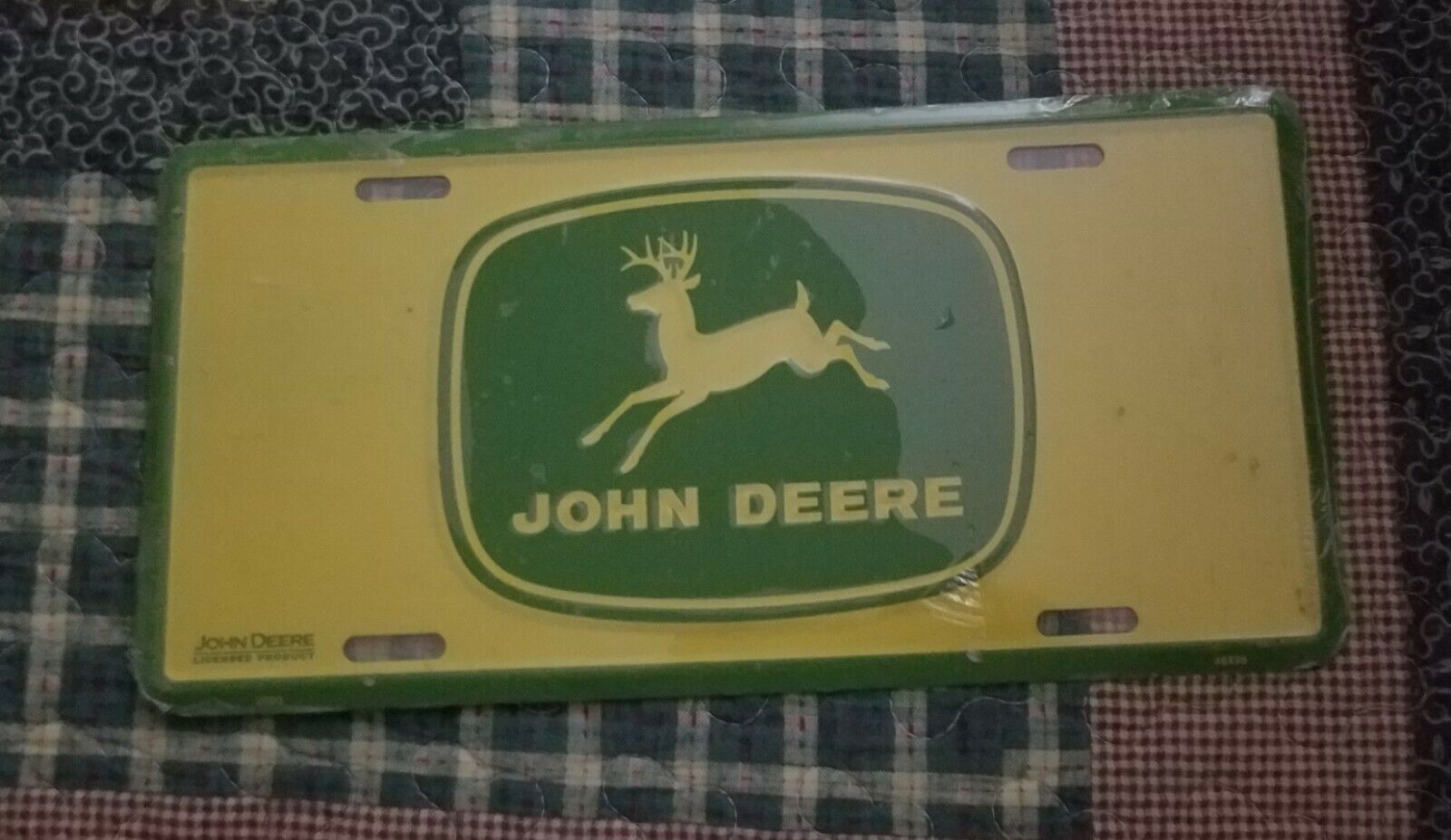 JOHN DEERE.Iconic yellow and Green. NOTHING RUNS LIKE A DEERE License Plate 