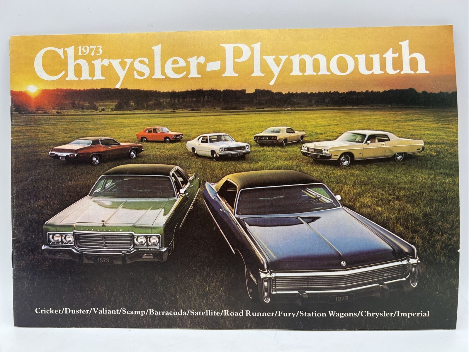 1973 CHRYSLER-PLYMOUTH FULL CATALOG Dealer Auto Car Sales Brochure Options Specs