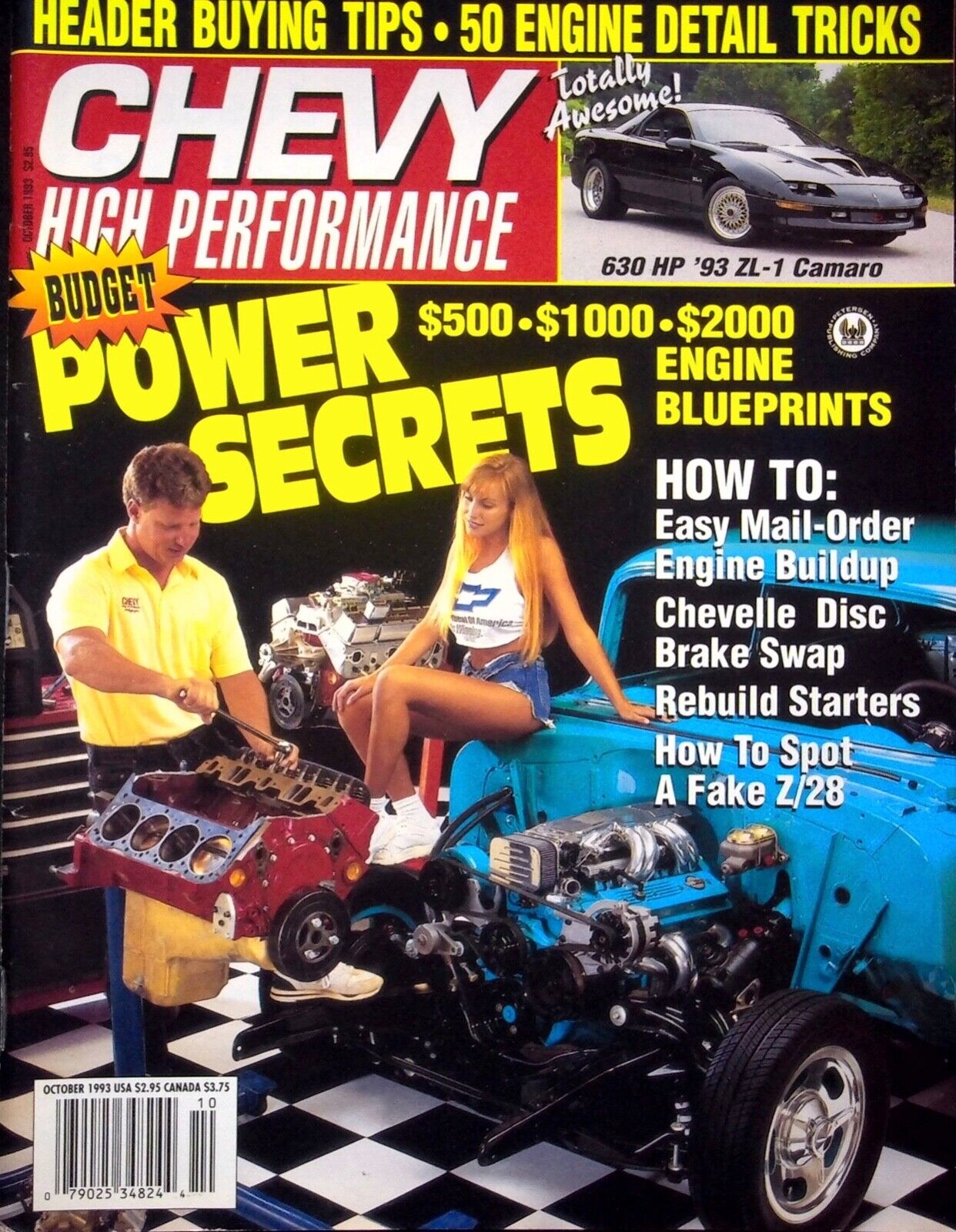 BUDGET POWER SECRETS - CHEVY HIGH PERFORMANCE MAGAZINE, OCTOBER 1993