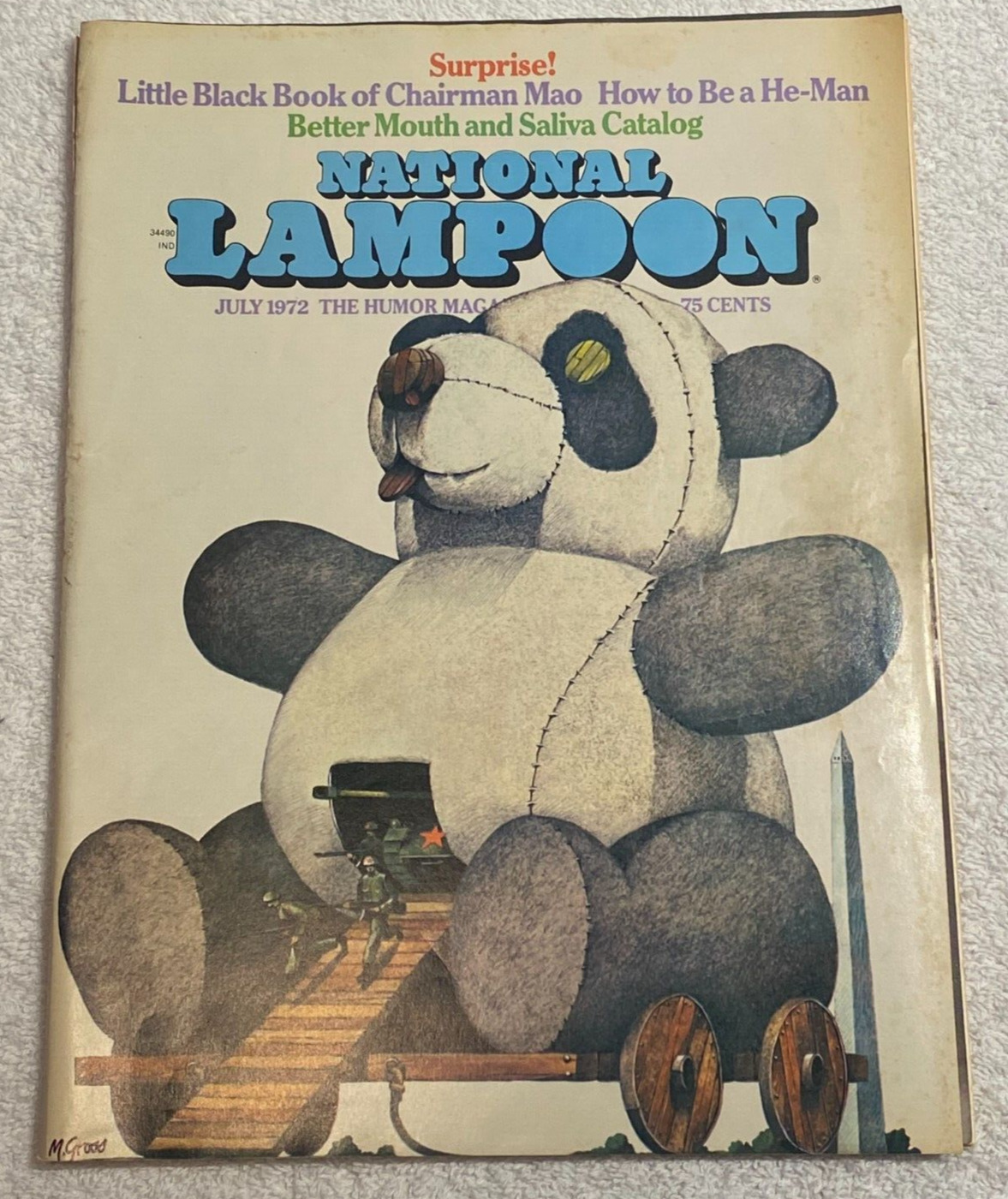 Vintage 1972 National Lampoon Magazine, July 1972, The Rolling Stones Back Cover