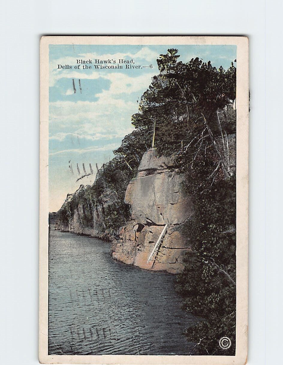 Postcard Black Hawk\'s Head Dells of the Wisconsin River Wisconsin USA