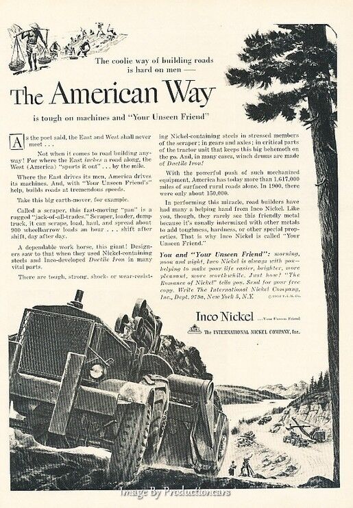 1952 Inco Nickel - American Way Original Vintage Advertisement Print Ad J619